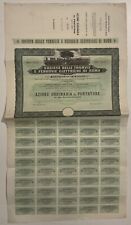 TRAMVIE E FERROVIE ELETTRICHE ROMA 1902 1 AZIONE ORD. AL PORTATORE SCRIPOFILIA 