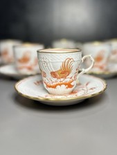 6 Tazze Vecchio Ginori Galli Rossi