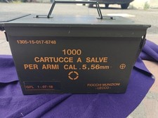 SCATOLA MUNIZIONI 1000 CARTUCCE A SALVE Cal. 5,56 mm METAL BOX VUOTA 