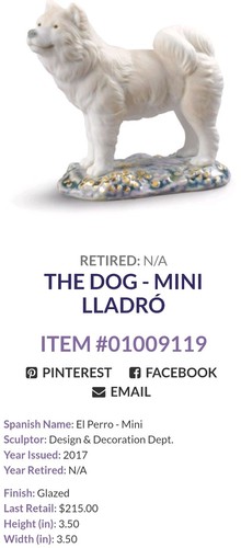 Lladro cane mini articolo - cane-mini,