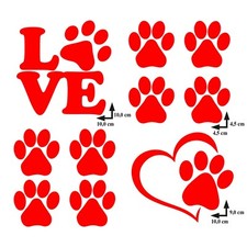 Stickers love dog leg - "love, 10