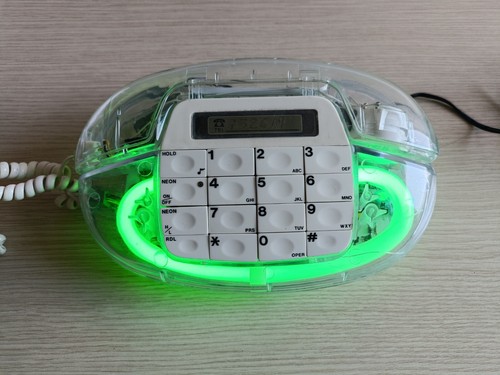 Telefono vintage luminoso neon - vintage,