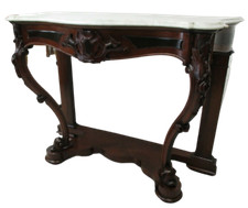 Console in noce Luigi Filippo piano marmo - epoca 1850  - consolle -  buffet