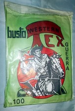 TEX BUSTA WESTERN VERDE aperta e vuota prezzata lire 100 in ottimo stato 