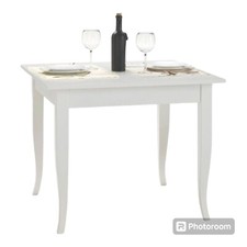 Tavolo laccato bianco - laccato, fisso