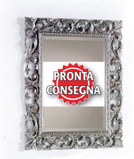 SPECCHIERA RETTANGOLARE ARGENTO INTAGLIATA xCAMERA-BAGNO "PRONTA CONSEGNA"
