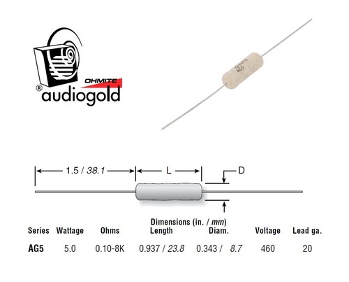 Ohmite audio gold 100r - audio,
