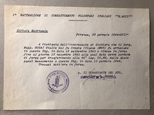 Documento battaglione volontari italiani Ettore Muti gennaio 1944