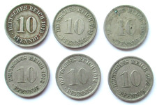 German Empire Lot 6 X 10