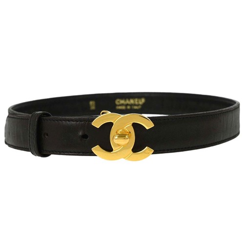 Cintura chanel pelle - pelle, nera