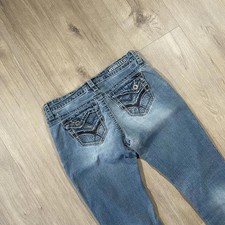 Jeans denim bootcut tasca