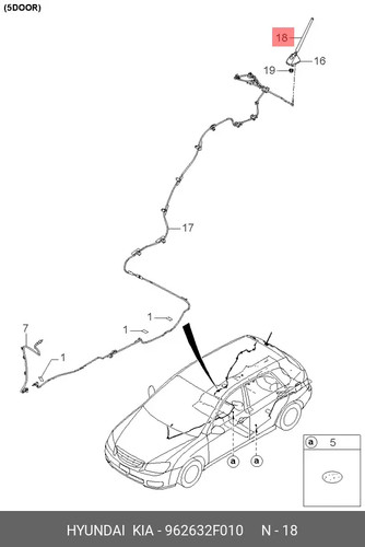Antenna originale kia - antenna,