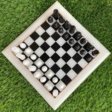 Scacchiera In Marmo Da 15" Con