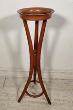 ANTICO TRESPOLO PORTA VASO legno faggio EPOCA 900 STILE THONET treppiede STATUA