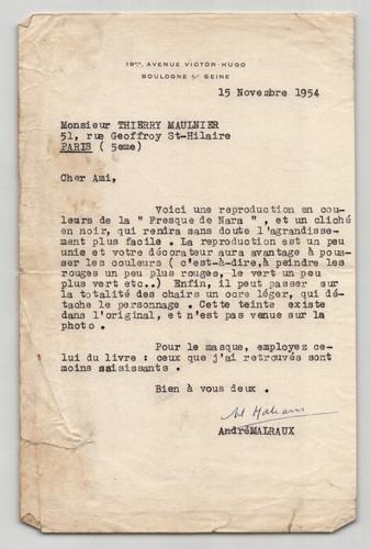 André malraux lettre - malraux,