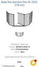 Cancellini Baby Dan Flex nero, con varie sezioni componibili