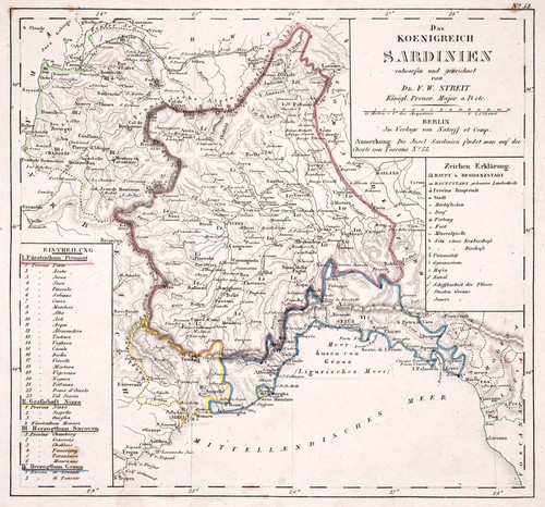 Sardegna regno mappa - regno, originale
