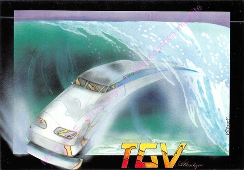 Treno humour tgv - cp,