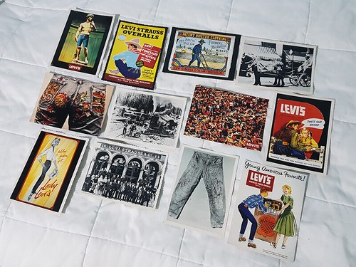 Levis cartoline pubblicitarie - levis,