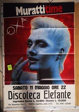 Manifesto Anna Oxa viterbo Civita castellana discoteca elefante muratti time 