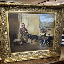 Dipinto Olio Su Tela Antico