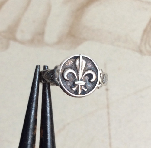 Bague kelt fleur lys - bague, de