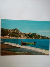 Cartolina Taormina barca alla deriva postcard ak