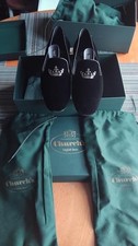 Scarpe mocassini Church’s corona velluto nero misura 4 borse/scatola SUPERBE