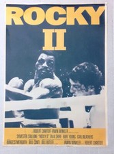 Vecchio poster ROCKY II SYLVESTER STALLONE CARL WEATHERS APOLLO CREED (pollici 12 x 16