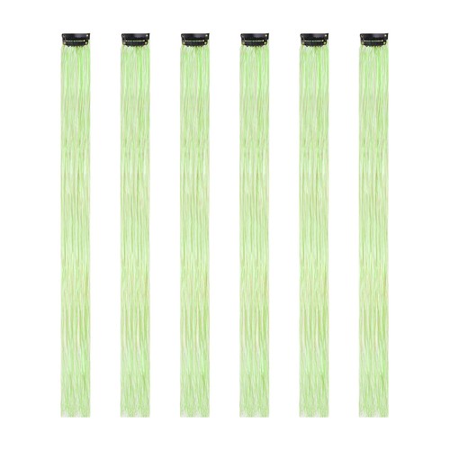 6pcs clip hair - hair, tinsel