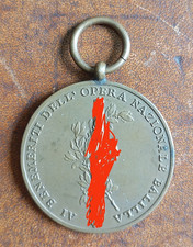 MEDAGLIA REGIA ZECCA BENEMERENTI OPERA NAZIONALE BALILLA ONB REGNO D'ITALIA PNF