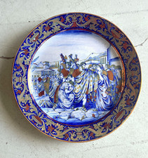 GRANDE PIATTO PARATA MAIOLICA