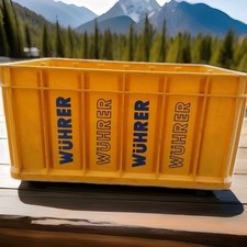 Cassetta portabottiglie vintage in plastica Birra Wuhrer