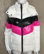 Giacca Puffer Bianco Due Toni