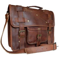 Borsa messenger in pelle di