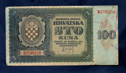 Croazia banconota del 1941 100 - banconota,