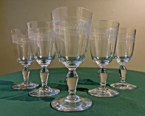 Lot verres cristal - verres, fin