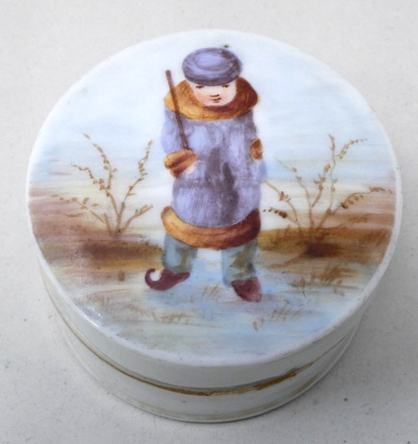 Prattware style ceramic - ceramic, lidded