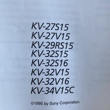 Sony Trinitron TV Manuale