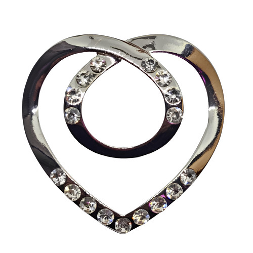 Scialle anello cuore clip - scialle,
