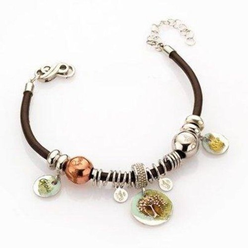 Bracciale cuoio argento e - bracciale,