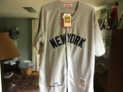 Maglia grigia mickey mantle - mickey, #7