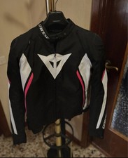 Giacca moto donna in tessuto Dainese Avro D2 Tex lady black white fucsia Tg 46