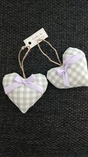 Cuori Vichy Con fiocco Lavanda