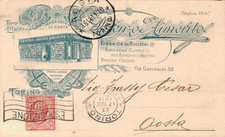 Torino Lorenzo Aimerito Cartoleria negozio fabbrica F. Piccolo  spedita 