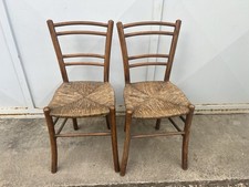 Sedia Seggiola Seduta Antica Vintage Old Antiquariato In Coppia