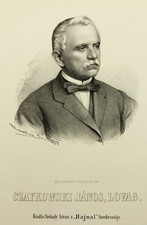 G. MARASTONI (*1834), Johann Ritter Czaykowski, 1868, litografia romantica