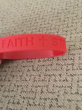 New Faith Live Strong Cancer Religion God Red Bracelet Wristband Hope