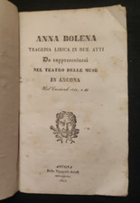 ANNA BOLENA TRAGEDIA LIRICA IN DUE ATTI TEATRO DELLE MUSE ANCONA 1842