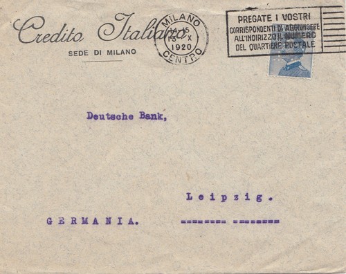 Italia 1920 credito italiano - italia:, 1920: